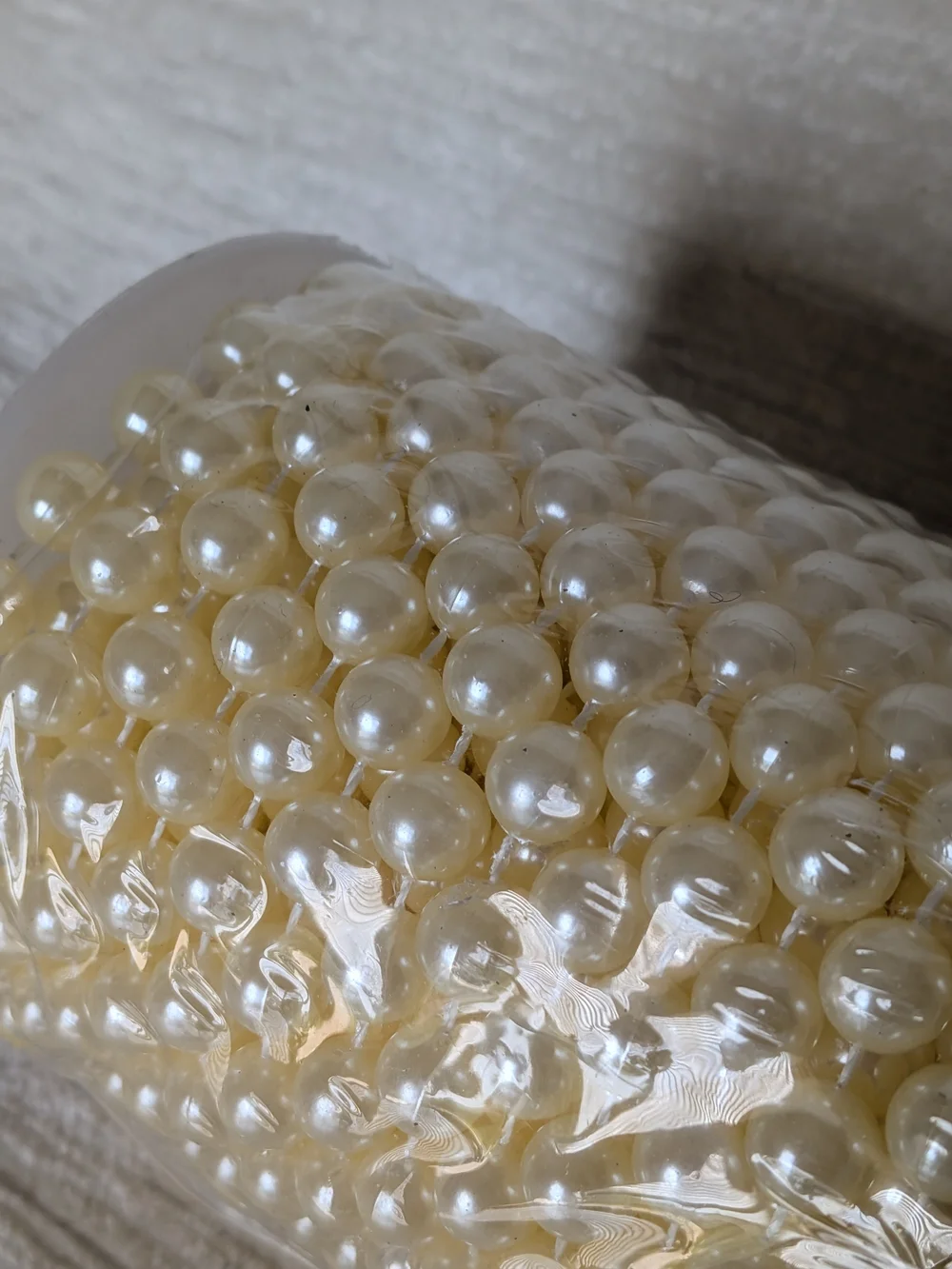 Pearl Plastic Bead Garland Roll - 10 Meters/ 32.8 Ft 10 MM Beads Decorative